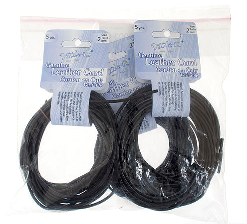 Dazzle-It Genuine Leather Cord 2mm Round  5yds
