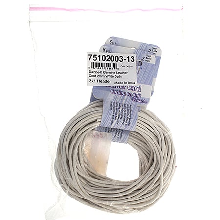 Dazzle-It Genuine Leather Cord 2mm Round  5yds