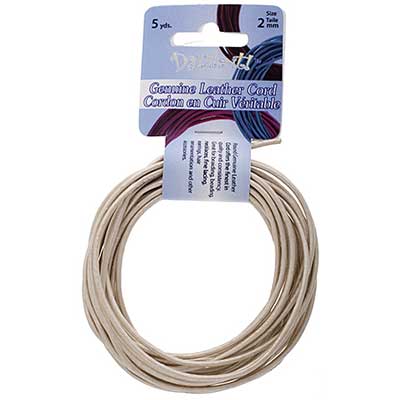 Dazzle-It Genuine Leather Cord 2mm Round  5yds