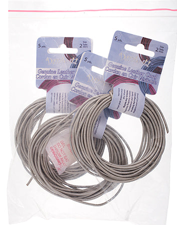 Dazzle-It Genuine Leather Cord 2mm Round  5yds