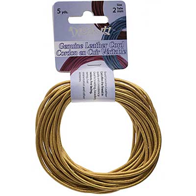 Dazzle-It Genuine Leather Cord 2mm Round  5yds