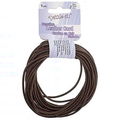 Dazzle-It Genuine Leather Cord 2mm Round  5yds