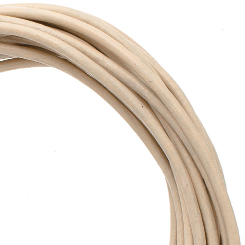 Dazzle-It Genuine Leather Cord 2mm Round Tan 5yds