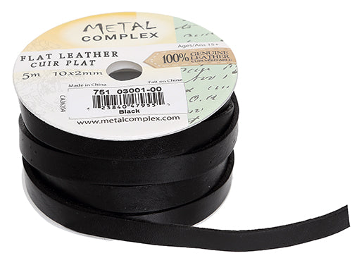 Flat Leather 10x2mm (5m Spool) 