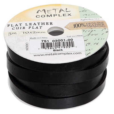 Flat Leather 10x2mm (5m Spool)