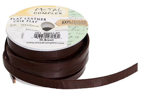 Flat Leather 10x2mm (5m Spool) 