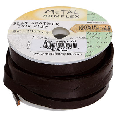 Flat Leather 10x2mm (5m Spool)