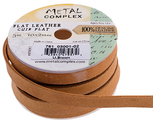 Flat Leather 10x2mm (5m Spool) 