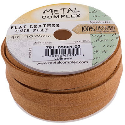 Flat Leather 10x2mm (5m Spool)