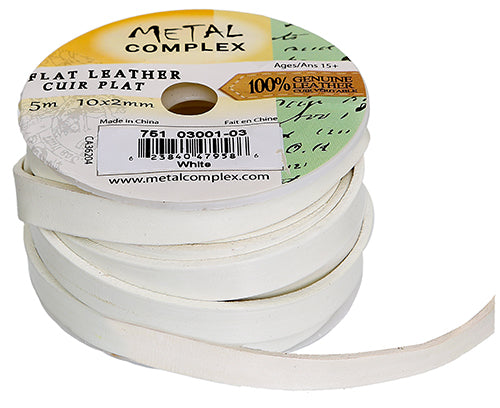 Flat Leather 10x2mm (5m Spool) 