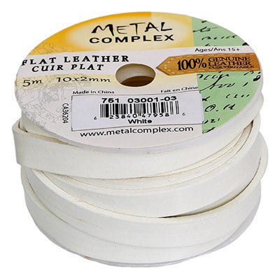 Flat Leather 10x2mm (5m Spool)