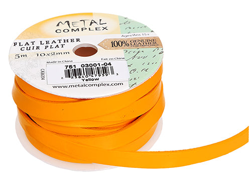 Flat Leather 10x2mm (5m Spool) 