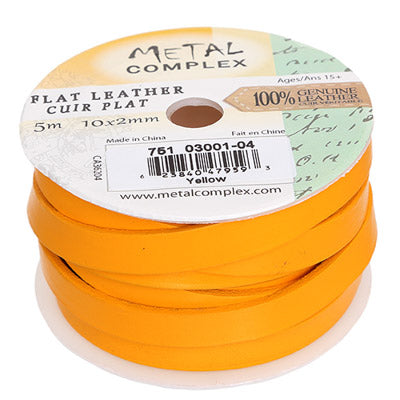 Flat Leather 10x2mm (5m Spool)