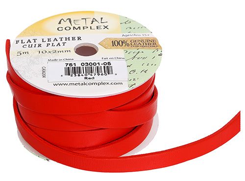 Flat Leather 10x2mm (5m Spool) 