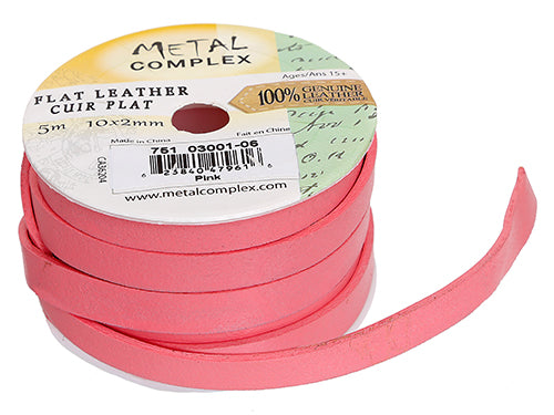 Flat Leather 10x2mm (5m Spool) 