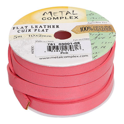 Flat Leather 10x2mm (5m Spool)