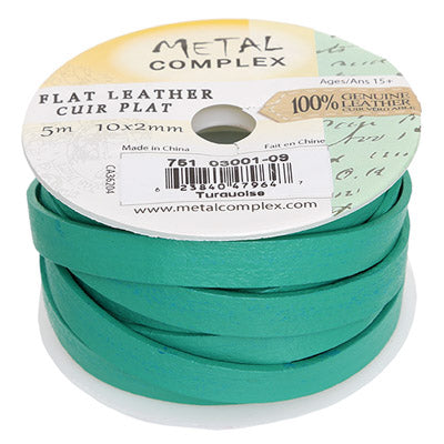 Flat Leather 10x2mm (5m Spool)