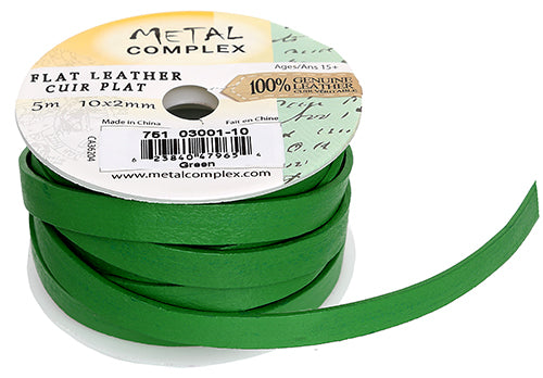 Flat Leather 10x2mm (5m Spool) 