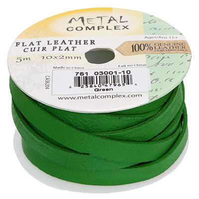 Flat Leather 10x2mm (5m Spool)