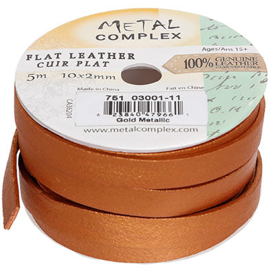 Flat Leather 10x2mm (5m Spool)