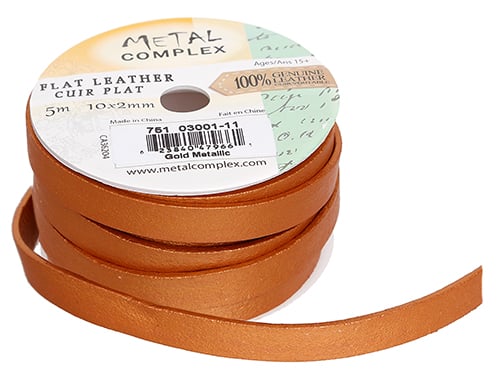 Flat Leather 10x2mm (5m Spool) 
