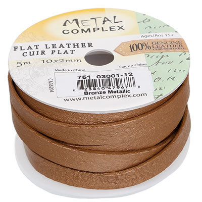 Flat Leather 10x2mm (5m Spool)