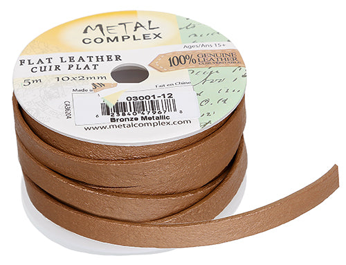Flat Leather 10x2mm (5m Spool) 