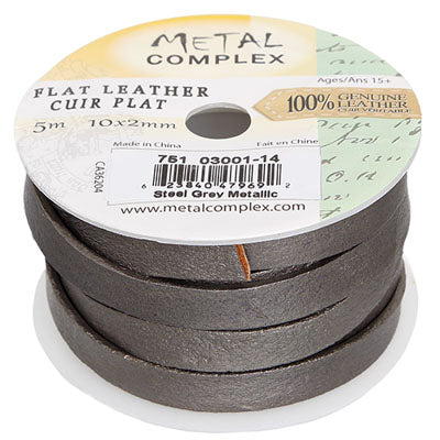 Flat Leather 10x2mm (5m Spool)