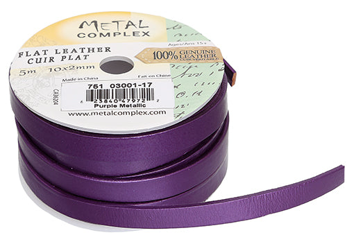 Flat Leather 10x2mm (5m Spool) 