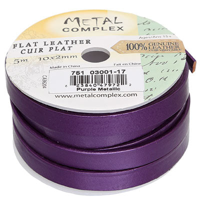 Flat Leather 10x2mm (5m Spool)