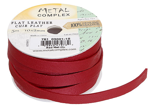 Flat Leather 10x2mm (5m Spool) 