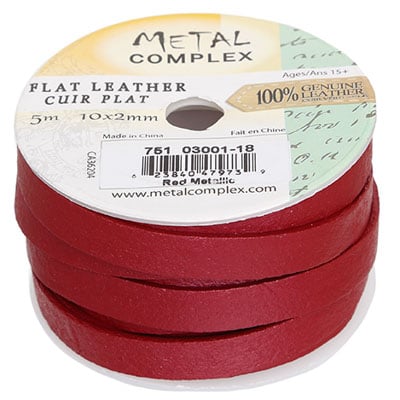 Flat Leather 10x2mm (5m Spool)