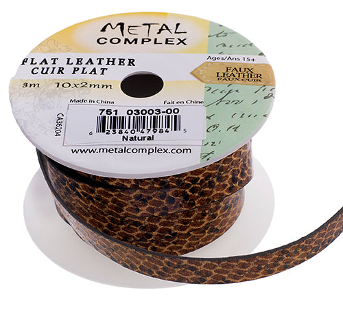 Faux Snake Leather 10x2mm (3m Spool) 