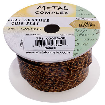 Faux Snake Leather 10x2mm (3m Spool)