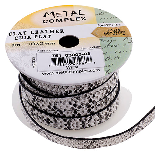 Faux Snake Leather 10x2mm (3m Spool) 
