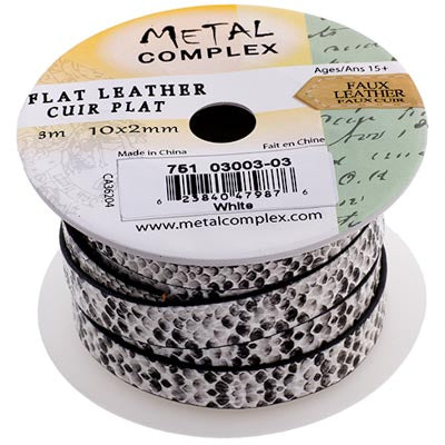 Faux Snake Leather 10x2mm (3m Spool)
