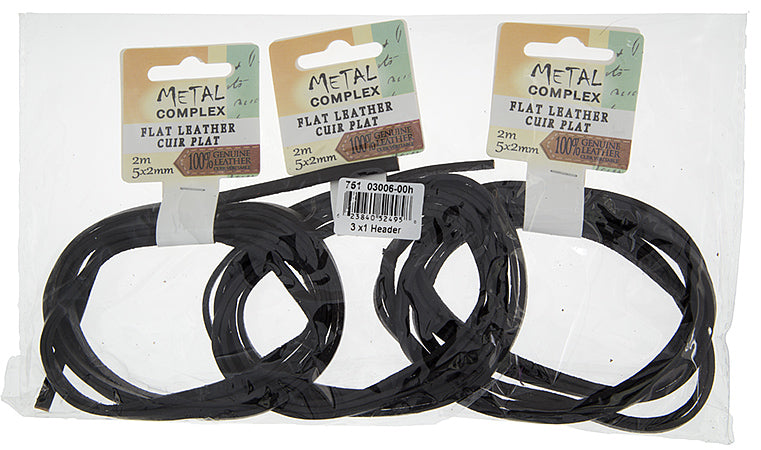 Flat Leather 5x2mm (2m/Card) 