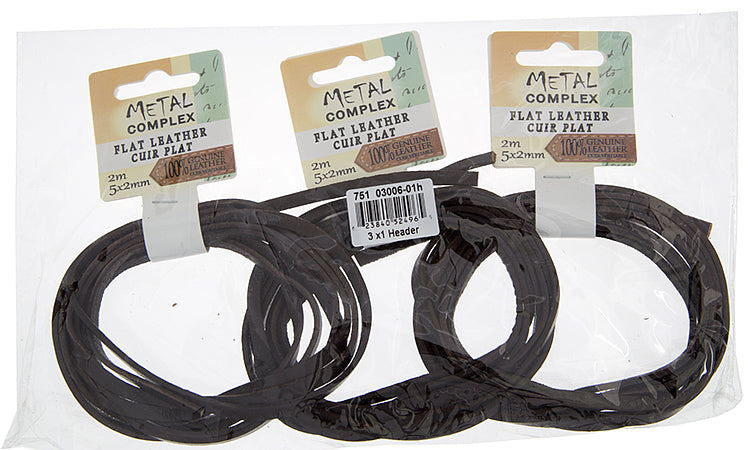 Flat Leather 5x2mm (2m/Card) 