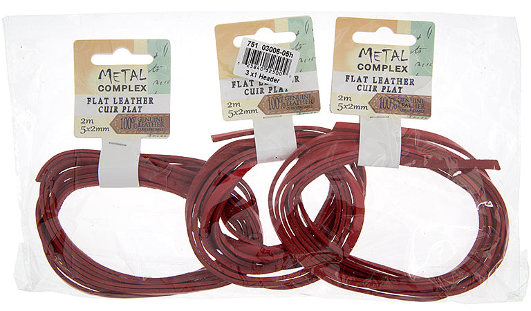 Flat Leather 5x2mm (2m/Card) 