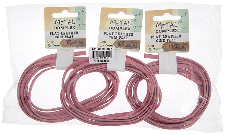 Flat Leather 5x2mm (2m/Card) 