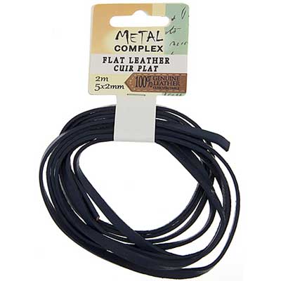 Flat Leather 5x2mm (2m/Card)