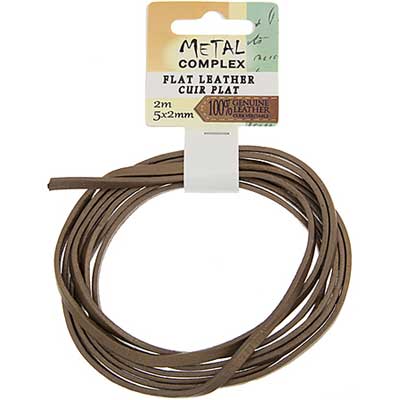 Flat Leather 5x2mm (2m/Card)