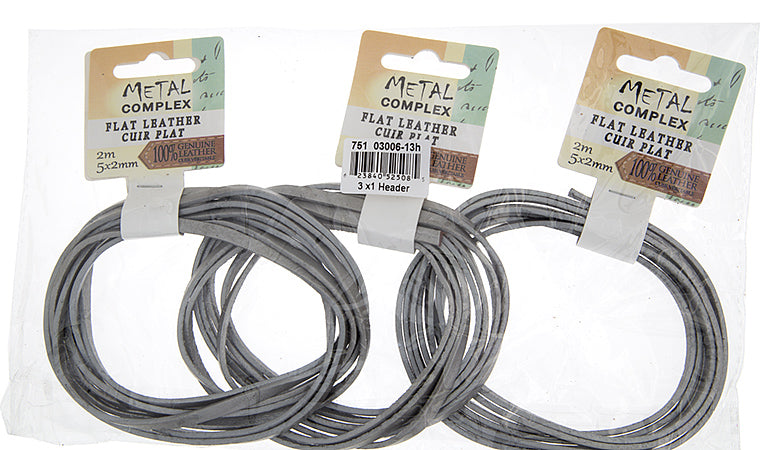Flat Leather 5x2mm (2m/Card) 