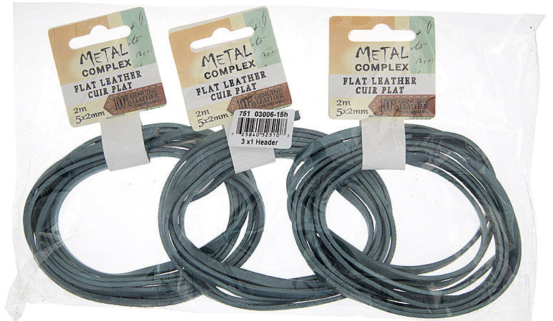 Flat Leather 5x2mm (2m/Card) 