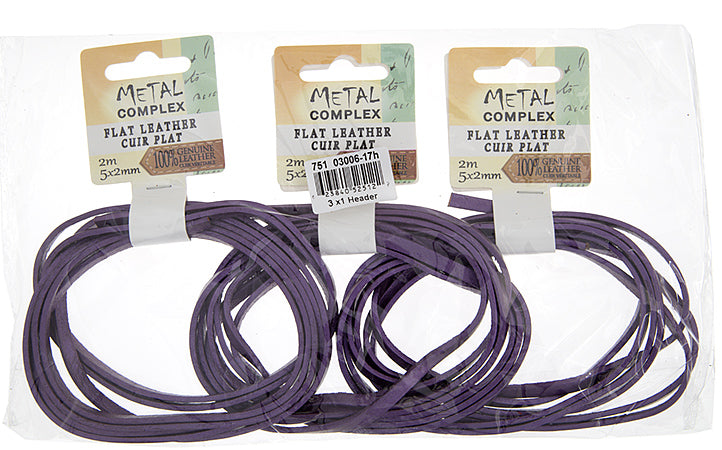 Flat Leather 5x2mm (2m/Card) 