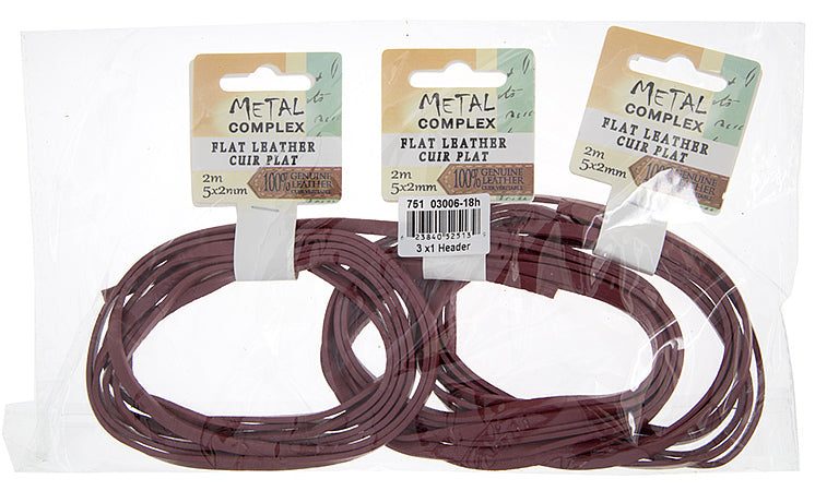 Flat Leather 5x2mm (2m/Card) 