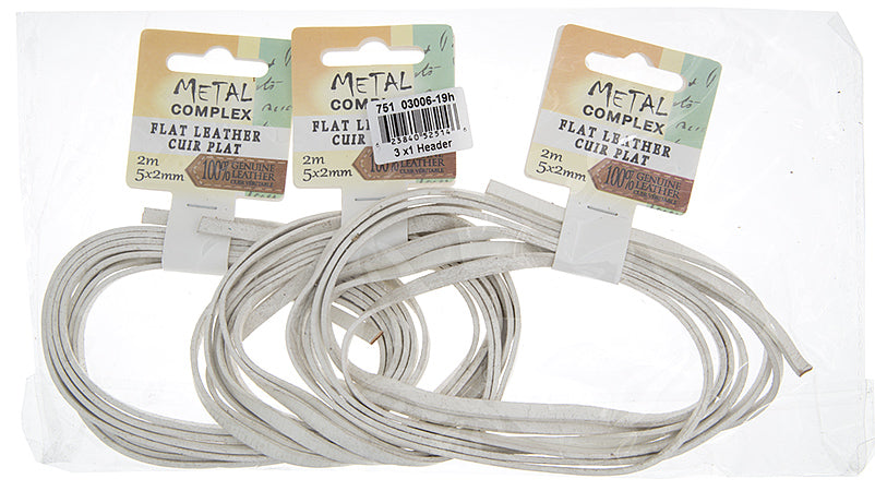 Flat Leather 5x2mm (2m/Card) 