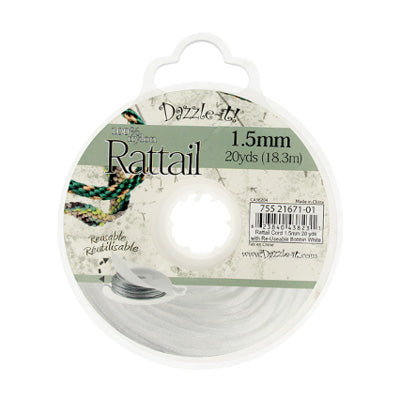 Rattail Cord 1.5mm 20 Yards With Re-Useable Bobbin