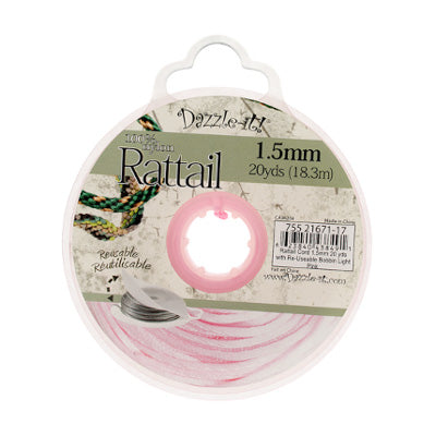 Rattail Cord 1.5mm 20 Yards With Re-Useable Bobbin