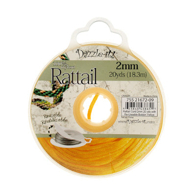 Rattail Cord 2mm 20 Yards With Re-Useable Bobbin